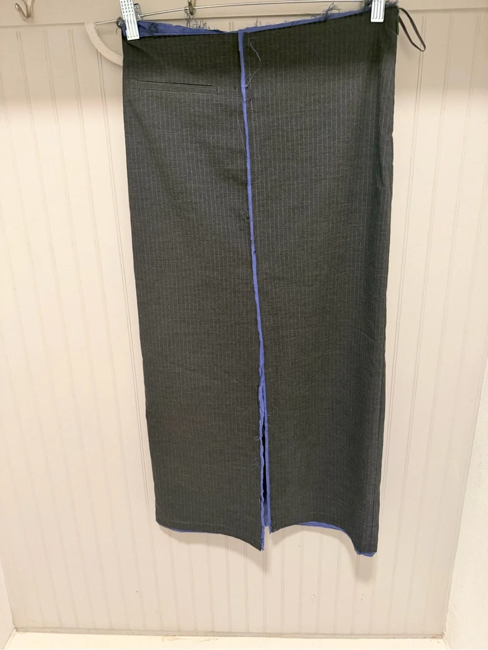 Zara Black Maxi Skirt with Blue Center Seam
